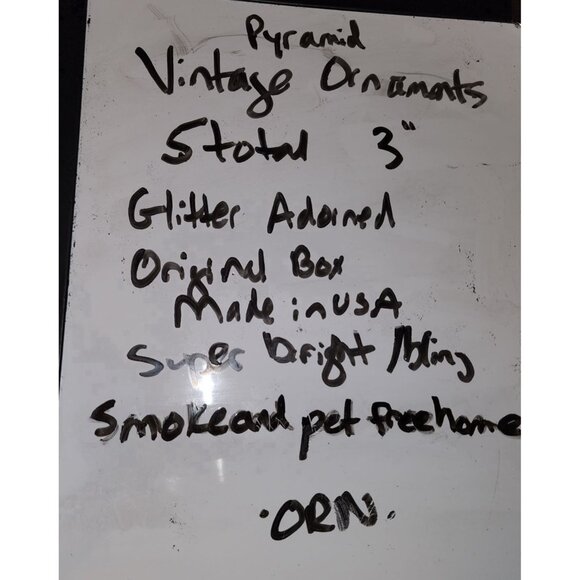 Vintage Pyramid Christmas Ornaments Set MCM - Picture 7 of 7